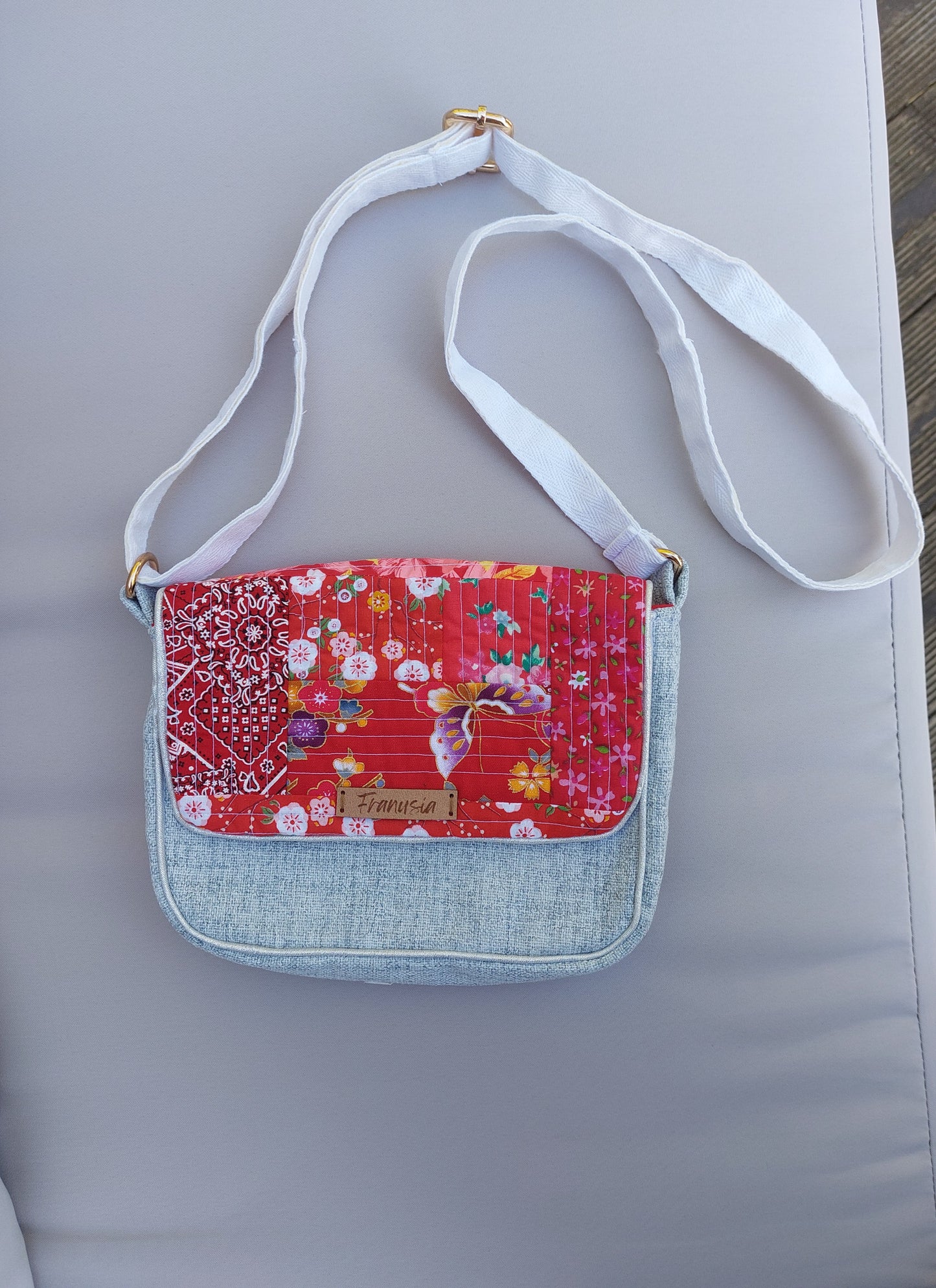 Sac à main bi-matière