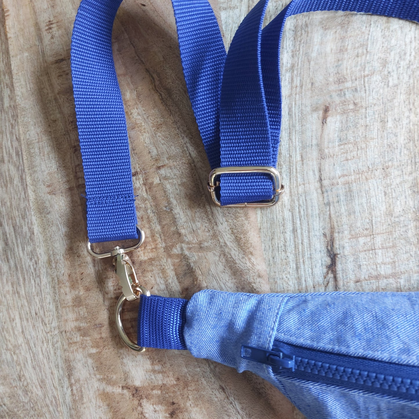 Sac banane femme bi-matière